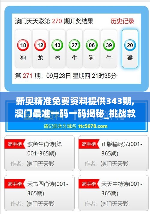 新奧精準免費提供澳彩——掌握彩票先機，贏取豐厚回報，新奧精準免費提供澳彩預(yù)測，贏取豐厚回報的機會來了！